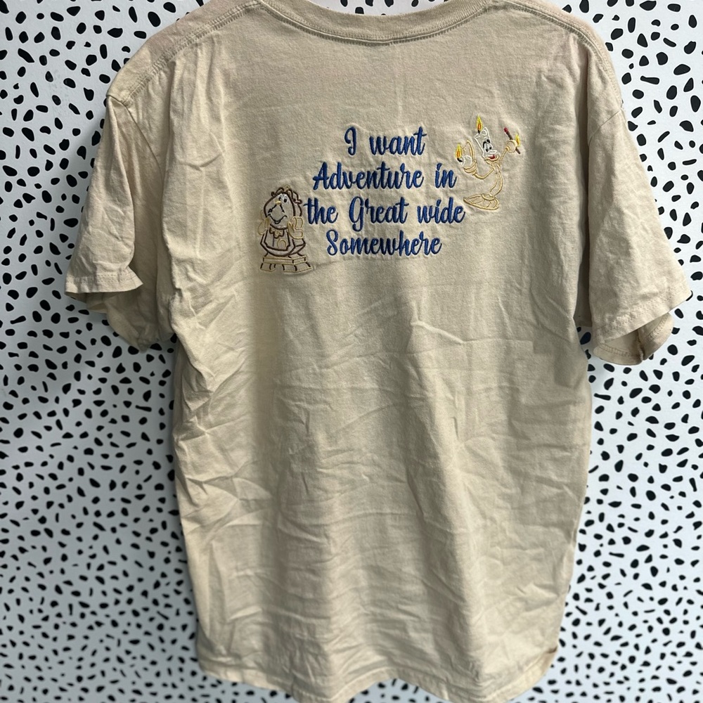 Disney Inspired Embroidered Beauty and the Beast Tshirt- Large 
Retail: $30
EUC